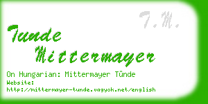 tunde mittermayer business card