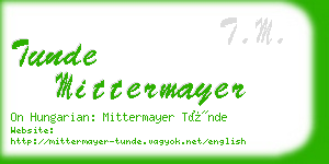 tunde mittermayer business card